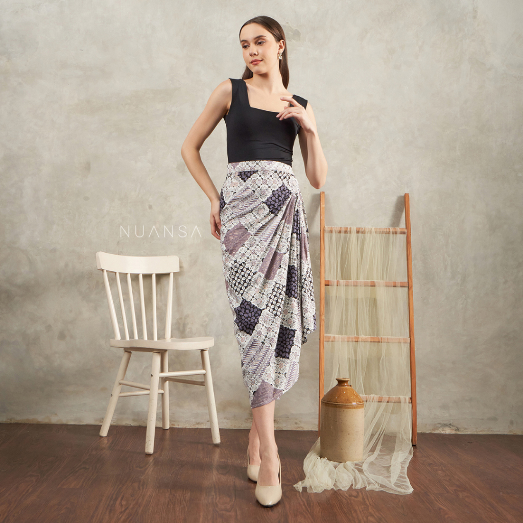 NUANSA - Rok Lilit Batik Panjang Bahan Premium Silk