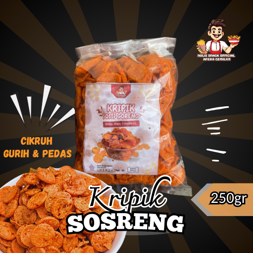

KRIPIK SOSIS GORENG SOSRENG BUMBU SPECIAL [ 250gr ] KRIPIK SOSRENG | CEMILAN VIRAL GURIH | NOLIS SNACK OFFICIAL