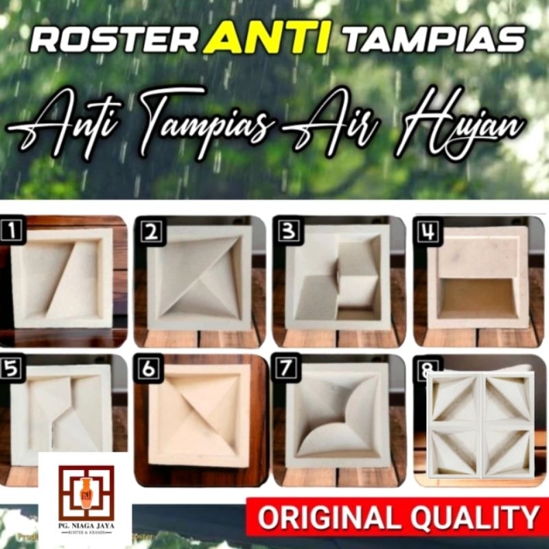 ROSTER BETON MINIMALIS ANTI TAMPIAS, LOSTER BETON MINIMALIS ANTI TAMPIAS, ROSTER ANTI HUJAN, roster 