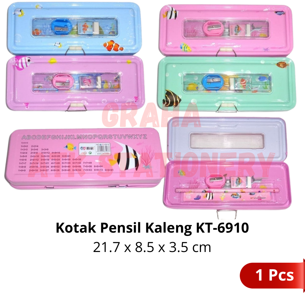 

Kotak Pensil Kaleng Set KT-6910 / Tempat Pensil / Pencil Case Kaleng Set KT-6910