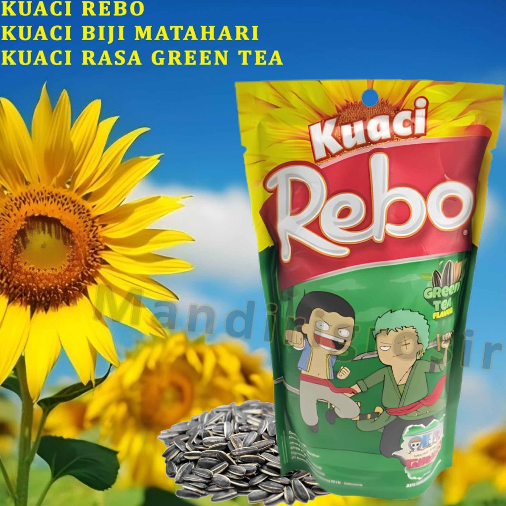 

Kuaci Biji Matahari * Kuaci Rebo * Kuaci Rasa Green Tea * 140gr