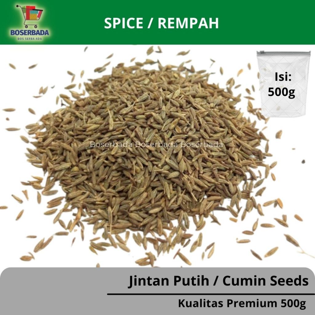 

500g Cumin Seed / Jintan Putih / Biji Jinten India / Jeera