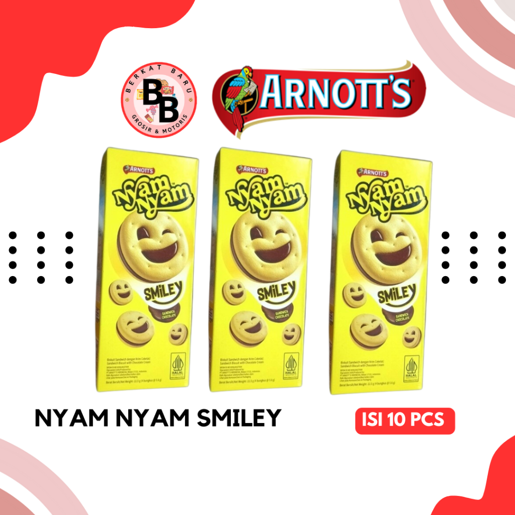 

[BB SNACK] NYAM NYAM SMILEY ISI 10 PCS