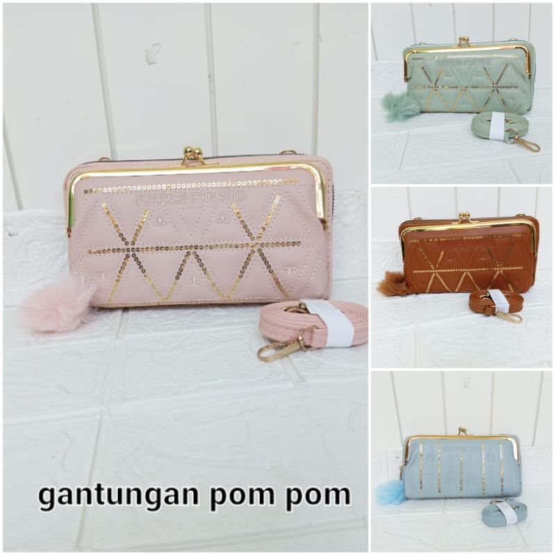 NEW TAS SELEMPANG DOMPET HP BEHEL WANITA IMPORT TERBARU FOREVER LOVE MURAH R1