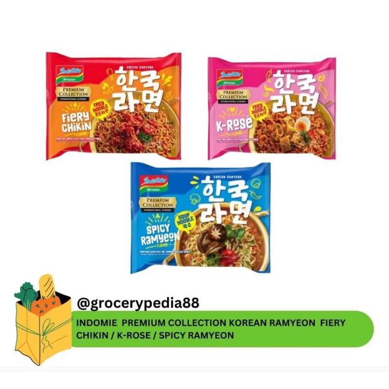 

( SALE ) INDOMIE PREMIUM COLLECTION KOREAN RAMYEON K-ROSE/ SPICY RAMYEON / FIERY CHIKIN