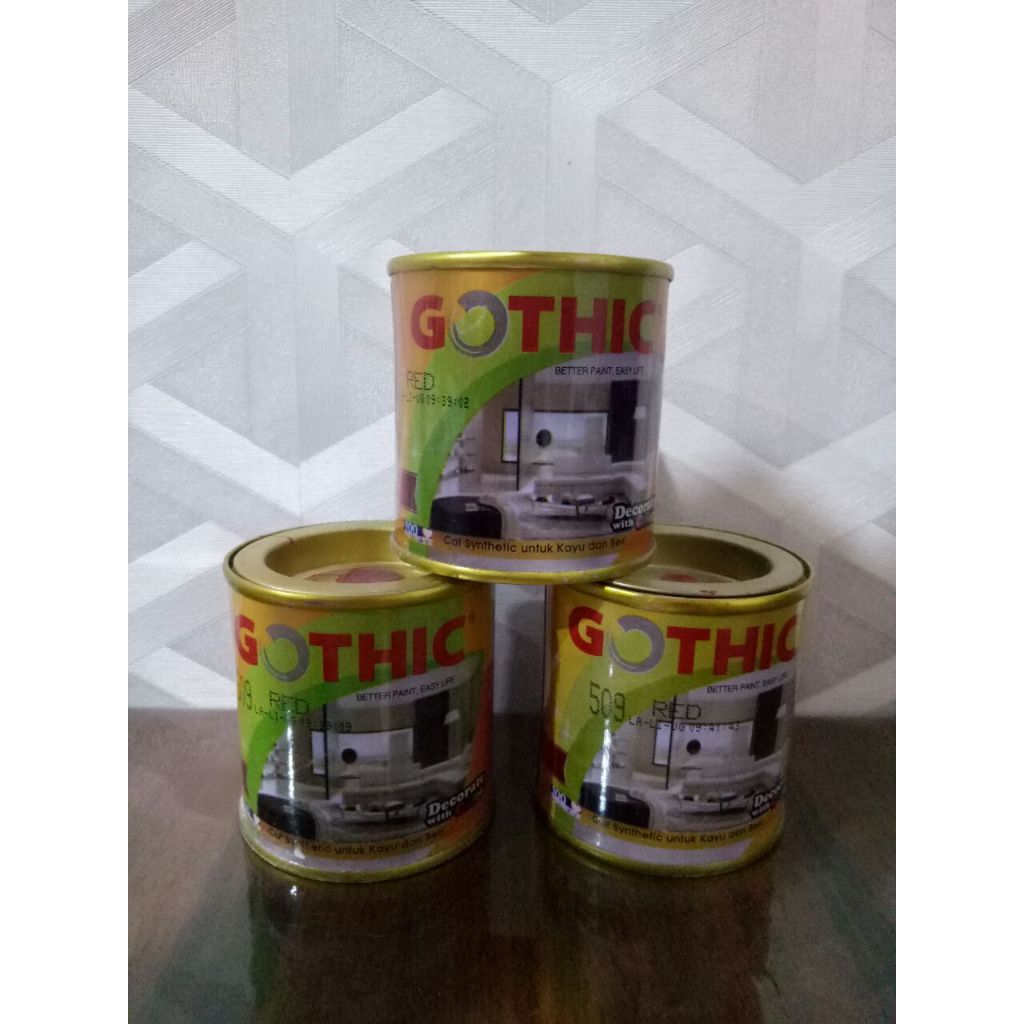 CAT GOTHIC / CAT BESI / CAT KAYU KALENG KECIL 100ml