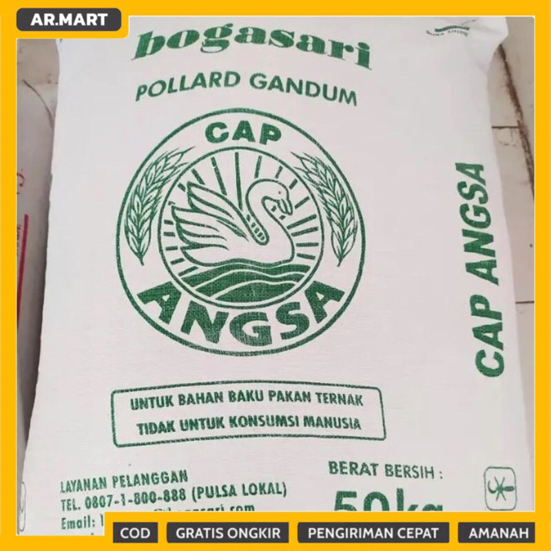 Pollard Gandum Cap Angsa Bogasari / Polar Angsa 1kg