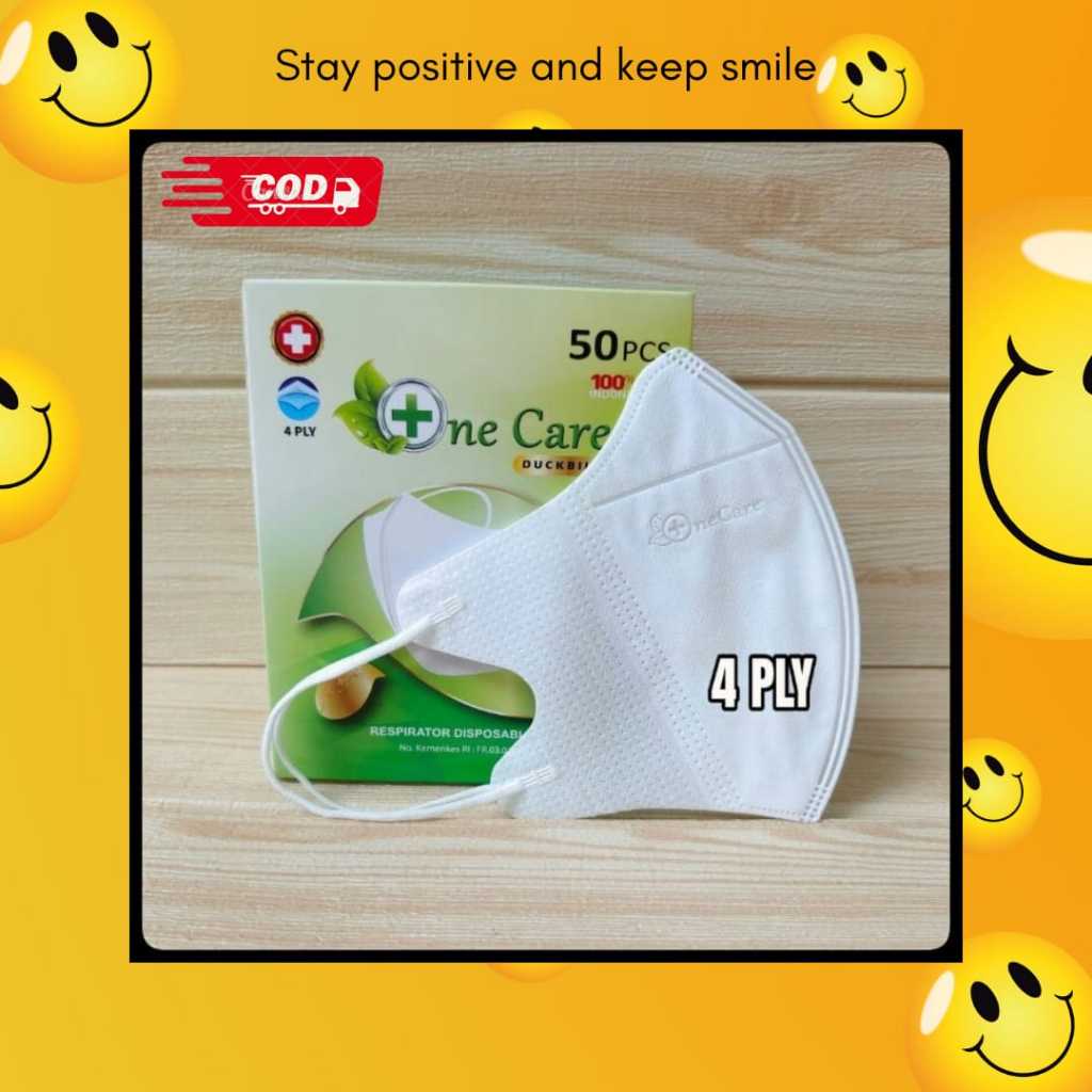 Masker Duckbill Duck Bill Face Mask One Care Ne Care Non Medis 4 ply