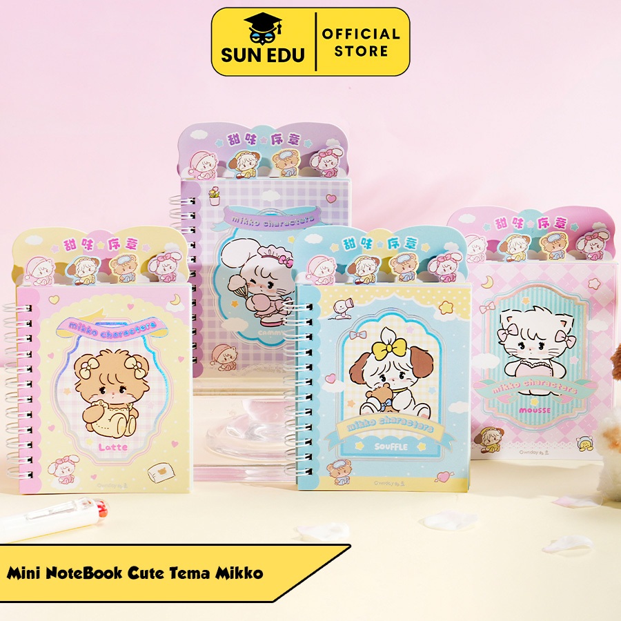 

Cute Mini Buku Ring/ Mini Notebook Jurnal C7 Mikko Cute