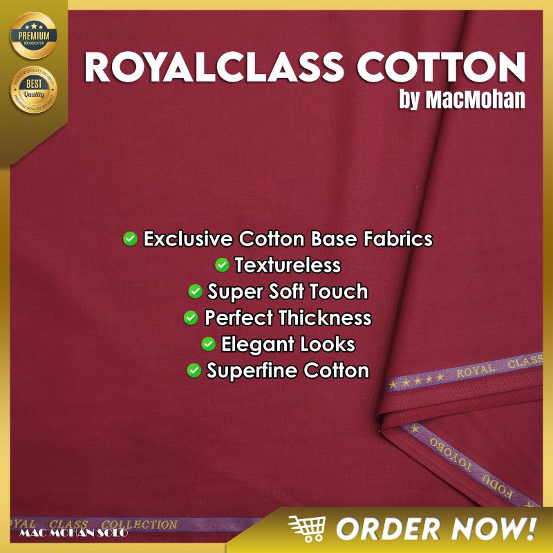 ROYALCLASS COTTON Exclusive Quality by FODU THOMPSON Fabrics Toyobo Fodu Sulam Harga Per 0.5m