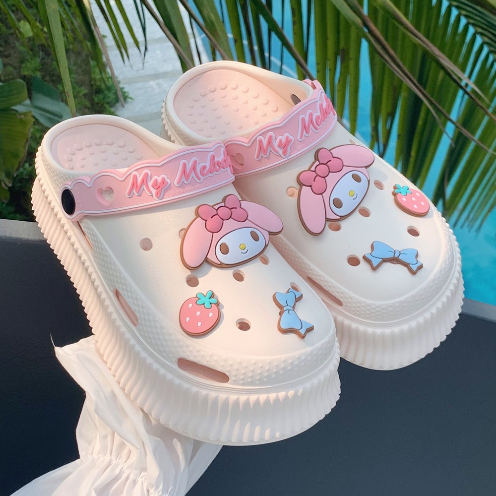 Sandal Baim Wanita Jelly Tinggi Sandal Wanita Kekinian Sandal Jelly Wanita Sandal Baim Anti-selip