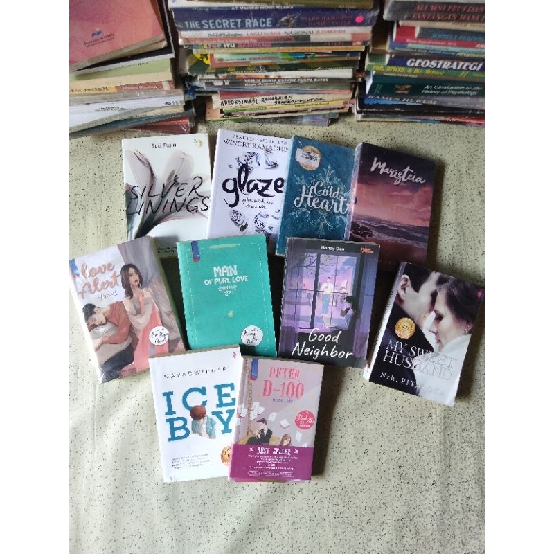 Buku Varian Novel, SILVER LININGS, GLAZE, COLD HEART, Maristeia, LOVE ALERT, MAN of Pure Love, Good 