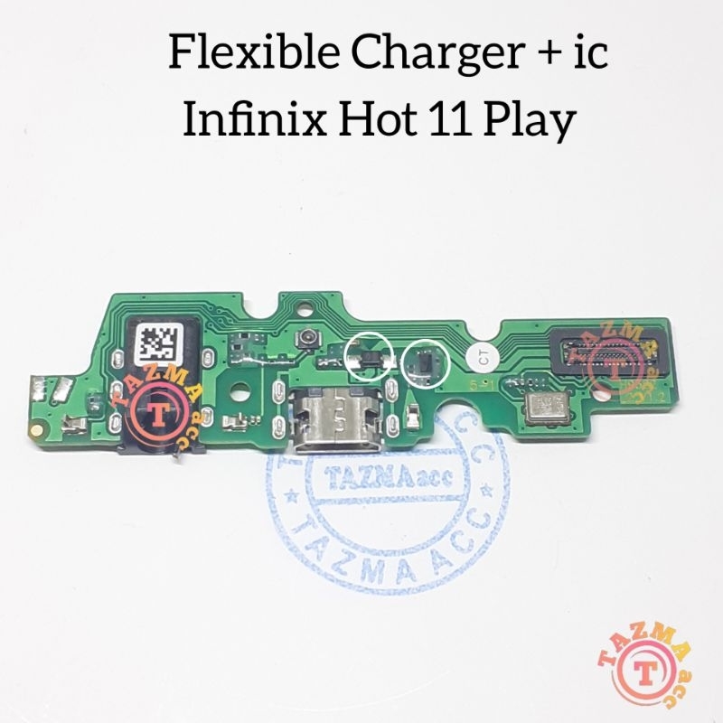 Infinix Hot 11 Play Ori Flexible Charger + ic Flexibel Konektor Cas Charger INFINIX HOT 11 PLAY