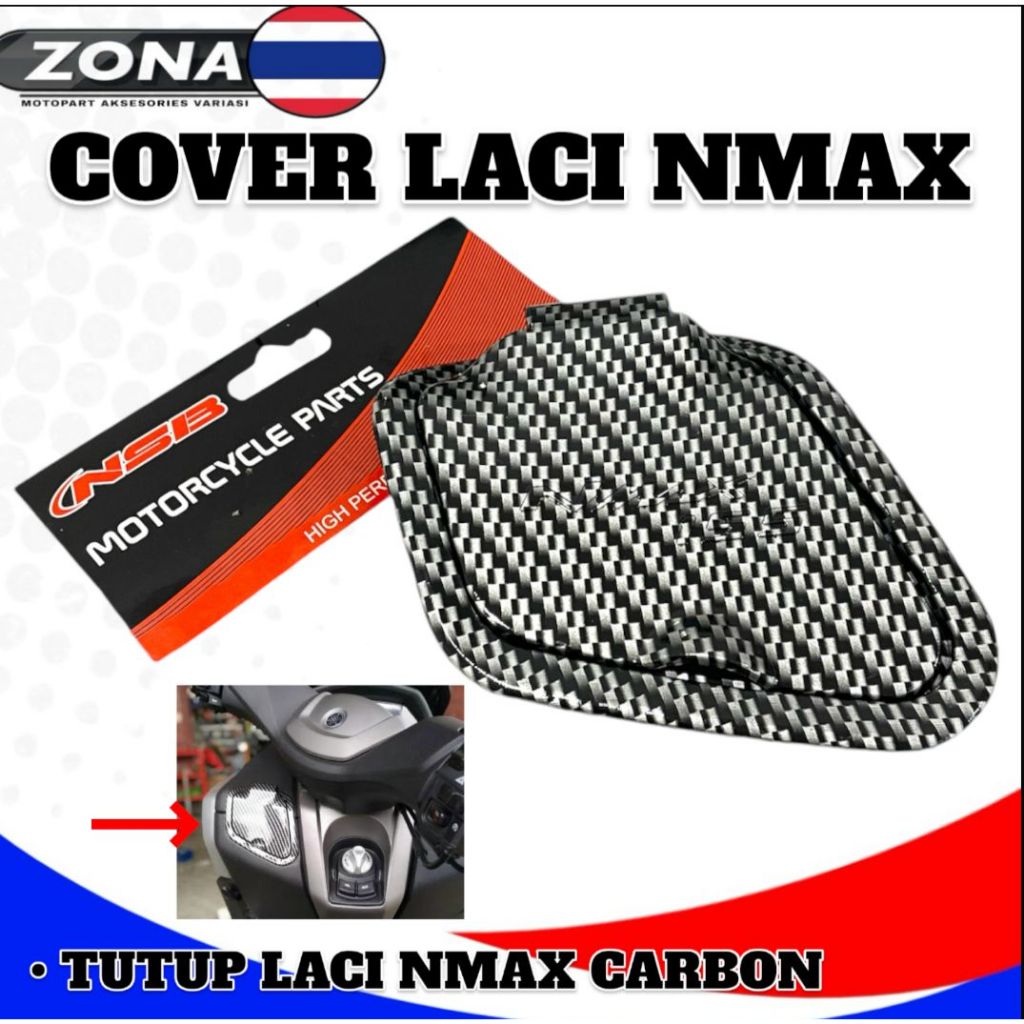 Cover laci/tutup laci nmax new 2020 nmax new 2021-2022 carbon