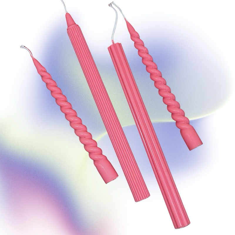 Taper Candle/Spiral Twisted Candle/Roman Rod Candle/Ribbed Candle/Decoration Table Candle/Wedding Ca