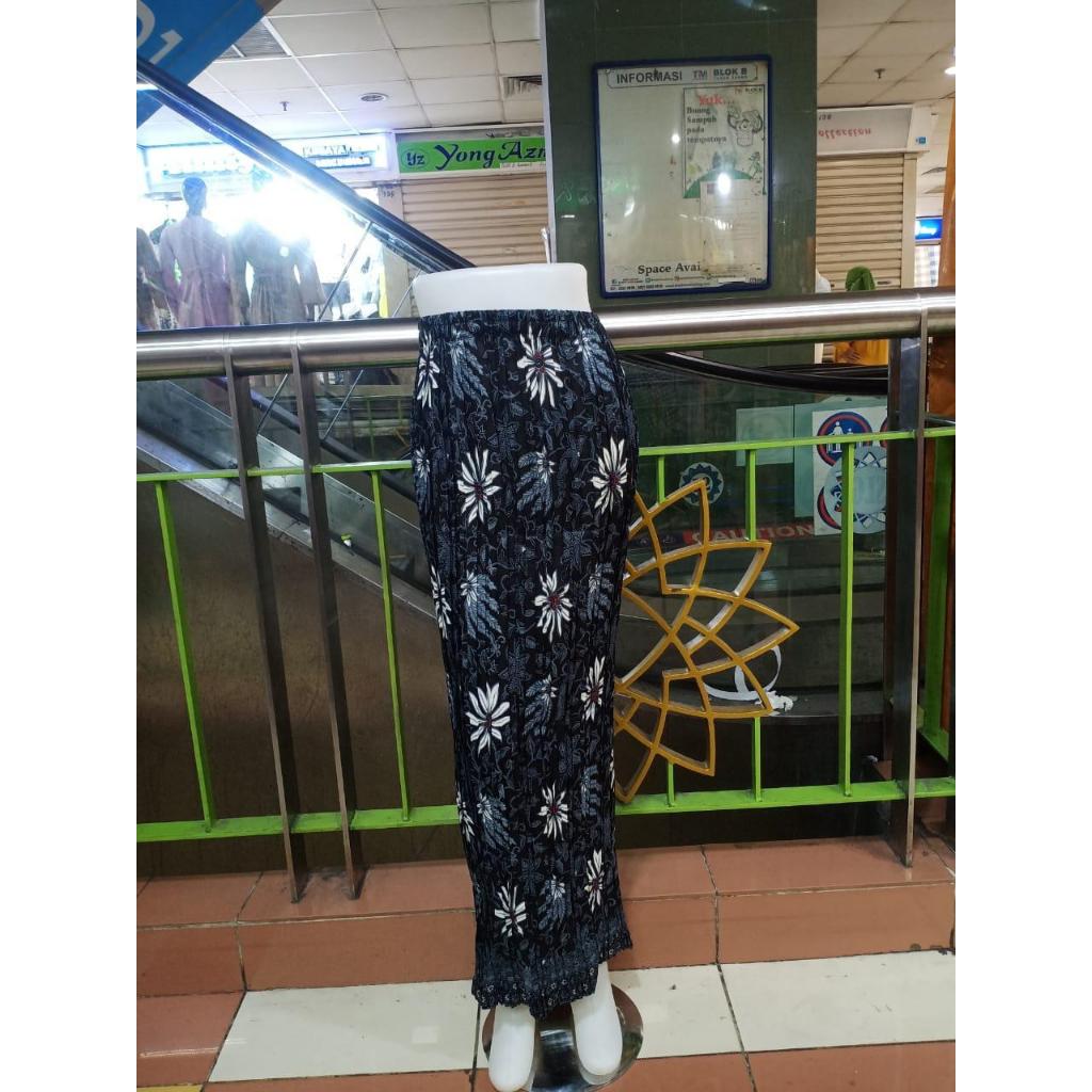 ROK PLISKET BATIK/ ROK PLISKET/BAWAHAN KEBAYA/ROK KEBAYA/ROK WISUDA/PAYA HIJAU
