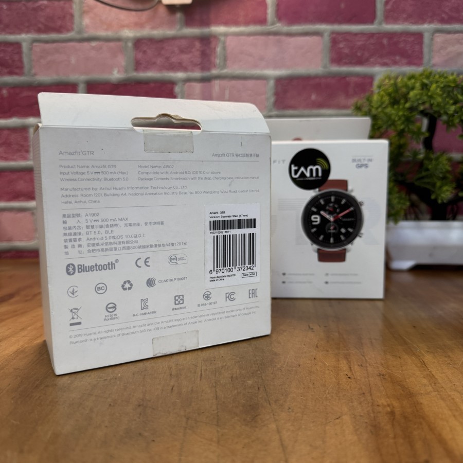 Amazfit GTR A1902 GPS amoled Smartwatch 47mm Garansi resmi - 47mm