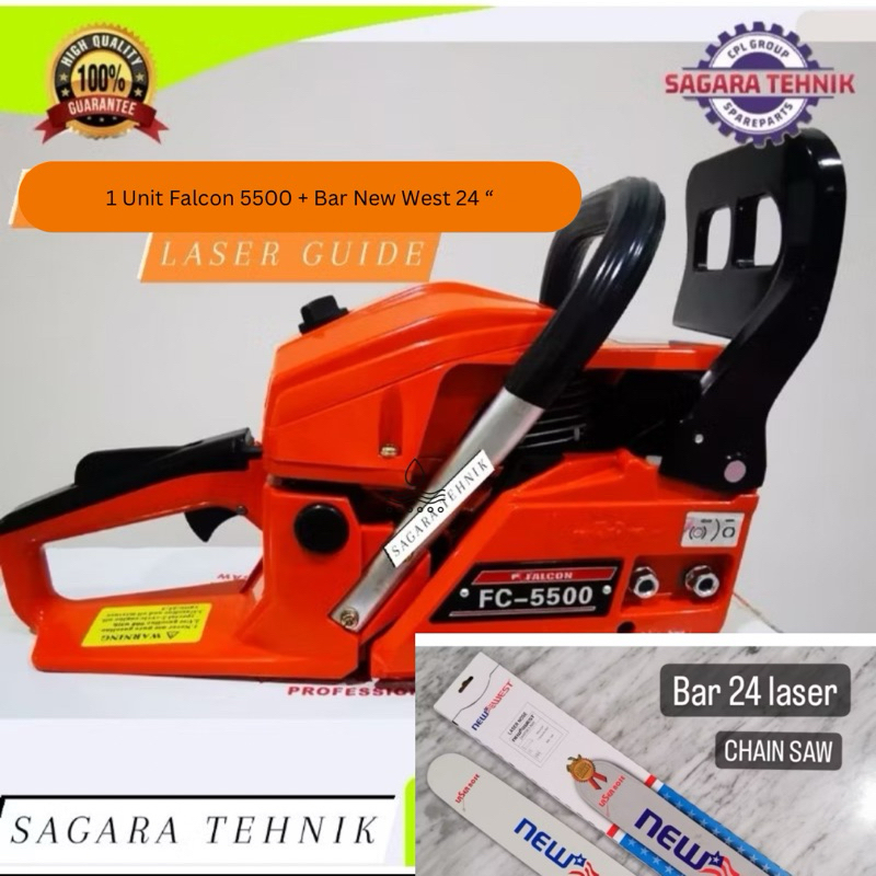 Chain Saw 5500 (Unit Saja) + Bar 24 inch New West