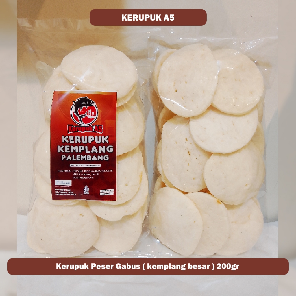 

Kerupuk / Kemplang Peser Ikan Gabus