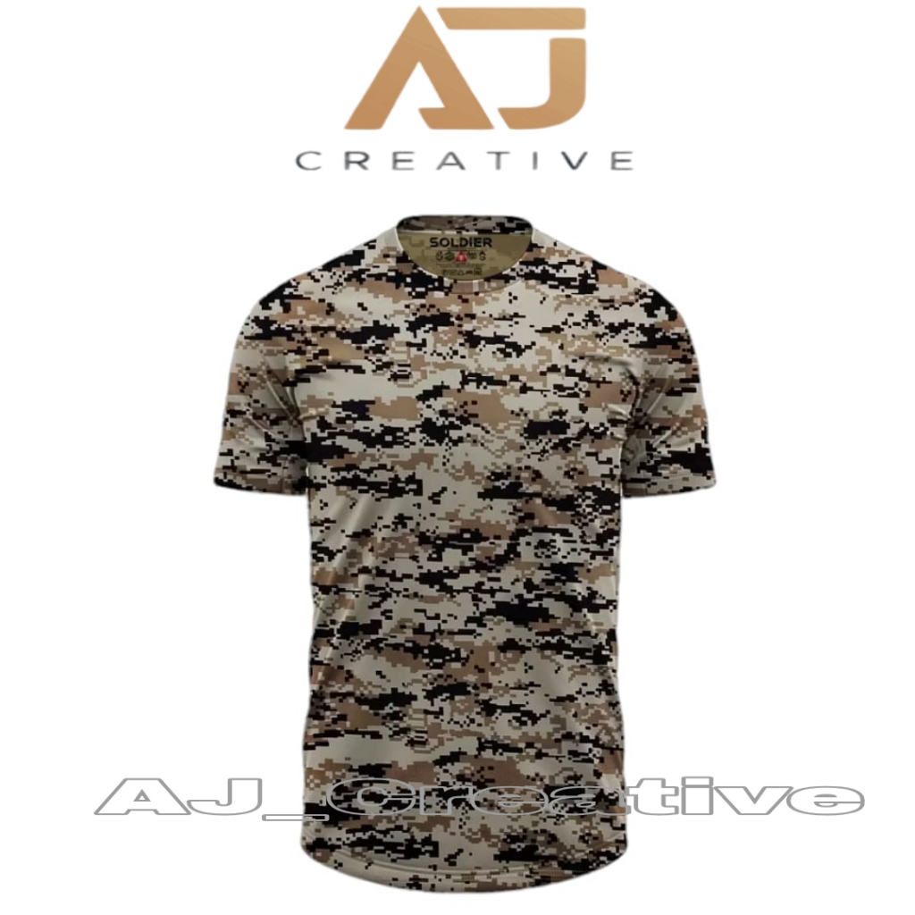 KAOS ARMY DRYFIT GURUN PENDEK/KAOS LORENG OBLONG HARIAN