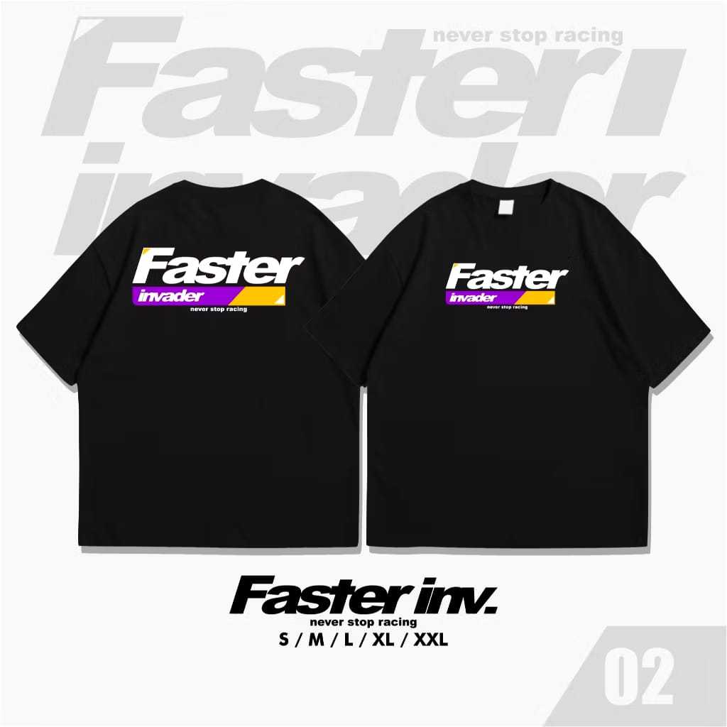 Kaos Anak Sunmori - Kaos Murah - Kaos FASTER INVADER Terbaru Black Original - kaos pria - kaos best 