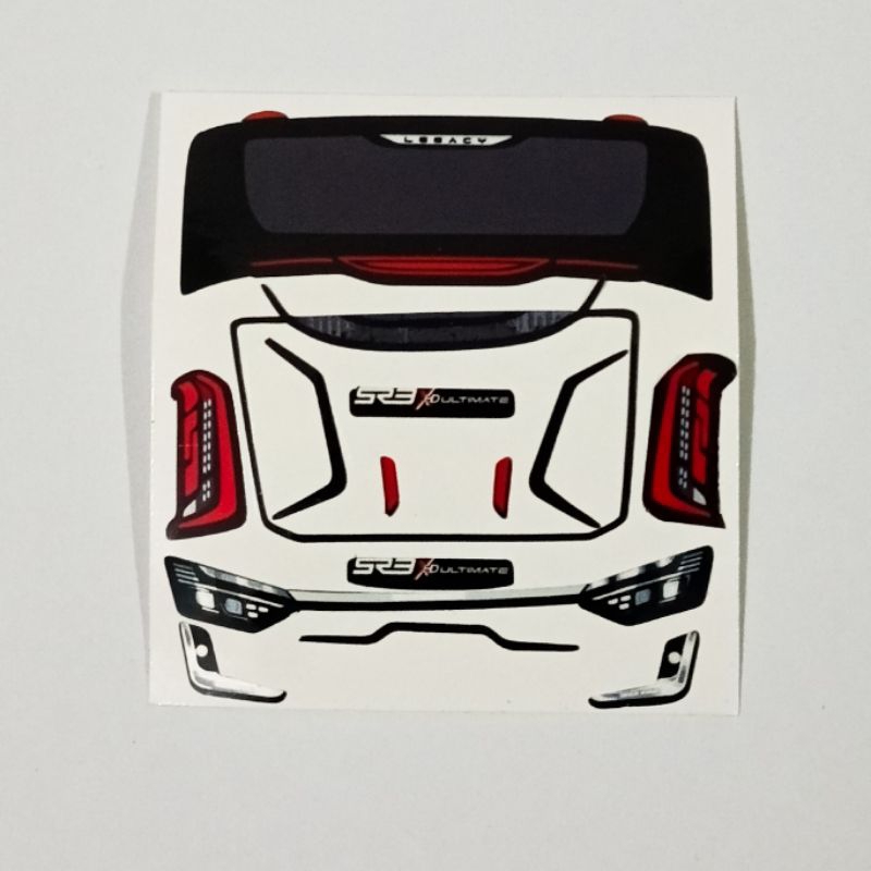 stiker miniatur lampu  bus SR3