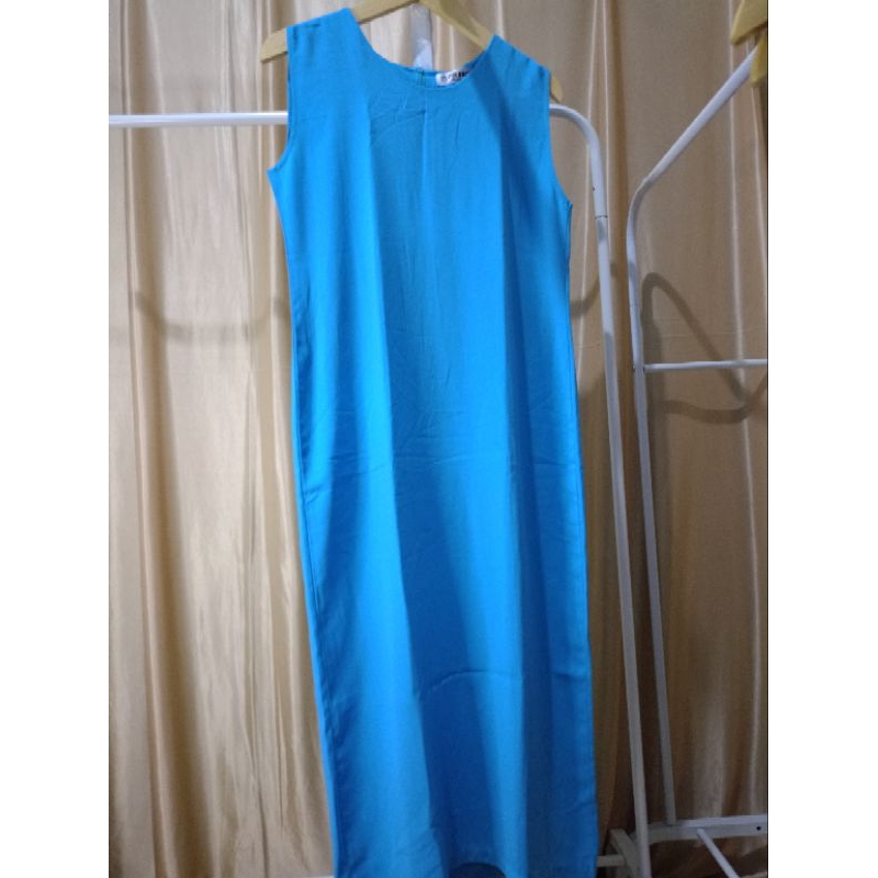 Midi Dress Biru Laut