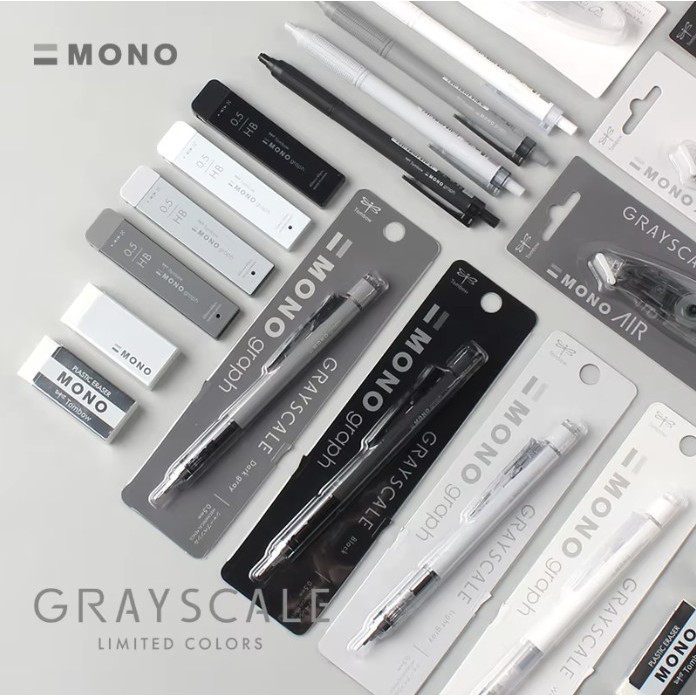 

Tombow Mono Grayscale Series Mono Graph Lite Mono Eraser Mono Air Correction Tape Pensil Mekanik Penghapus 0.5mm Limited Edition