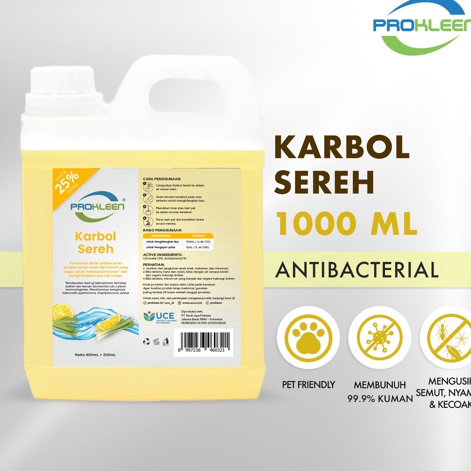 PROKLEEN Karbol Sereh Antibacterial 1mL