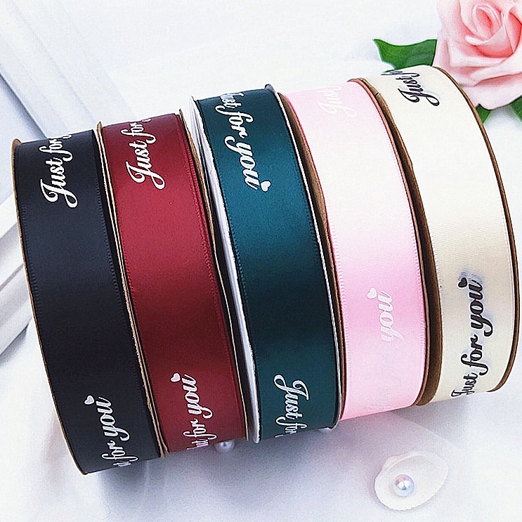 

PITA SATIN ROLL PITA KADO TULISAN JUST FOR YOU 25CM PITA KERAJINAN TANGAN DEKORASI BUKET