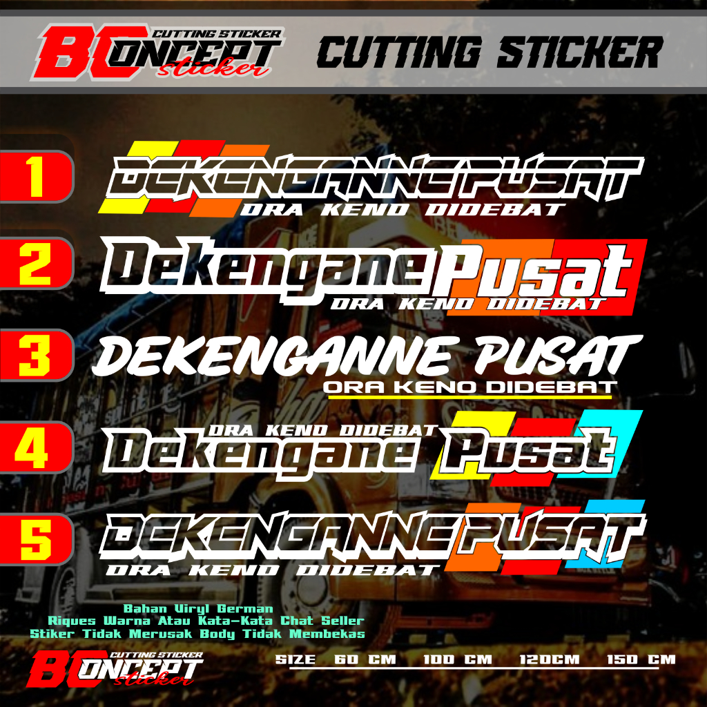 STIKER KACA DEPAN MOBIL TRUK PICKUP dekengan CUTTING STIKER KACA DEPAN MOBIL TRUK PICKUP dekengan pu