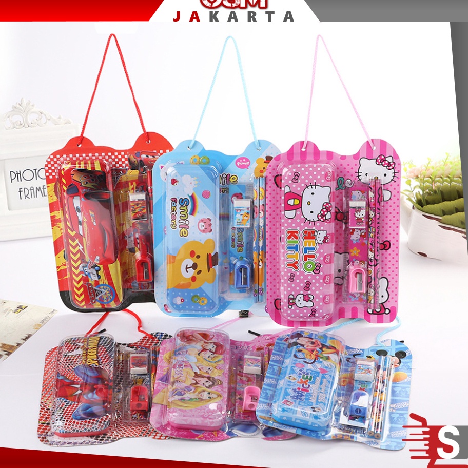 

Super Untung OSM JKT S6139 Set Alat Tulis 6 in 1 Stationery Set Souvenir Anak Paket Alat Tulis Sekolah Fancy Set Anak Motif Karakter Lucu