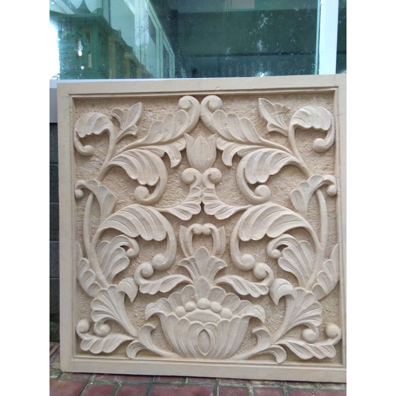 Custom ornamen Relief ukiran asli batu Alam