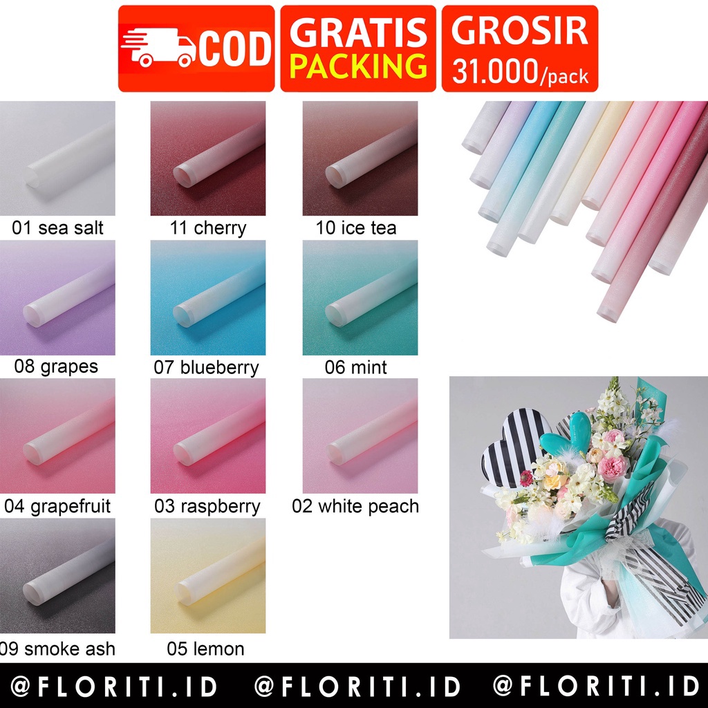 

PACK kes buket cellophane glitter flower wrapg