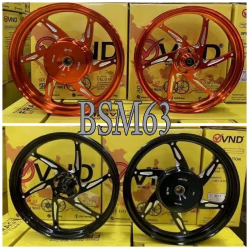 Velg Racing Vnd Six Star V2 Mio smile Mio sporty Fino lama Mio j Mio soul gt 115 185/215-14