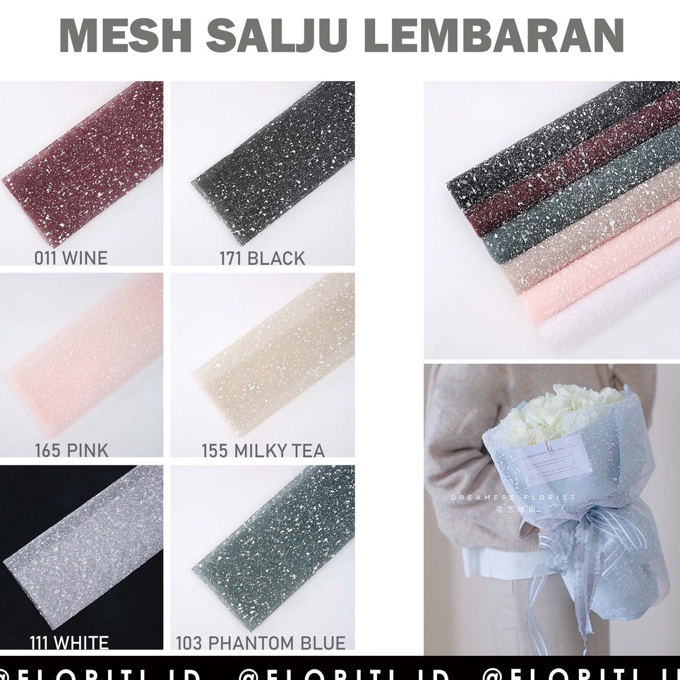 

Serba Baru 1 Lembar MeshJaring Salju Pembungkus Buket Flower Wrapping