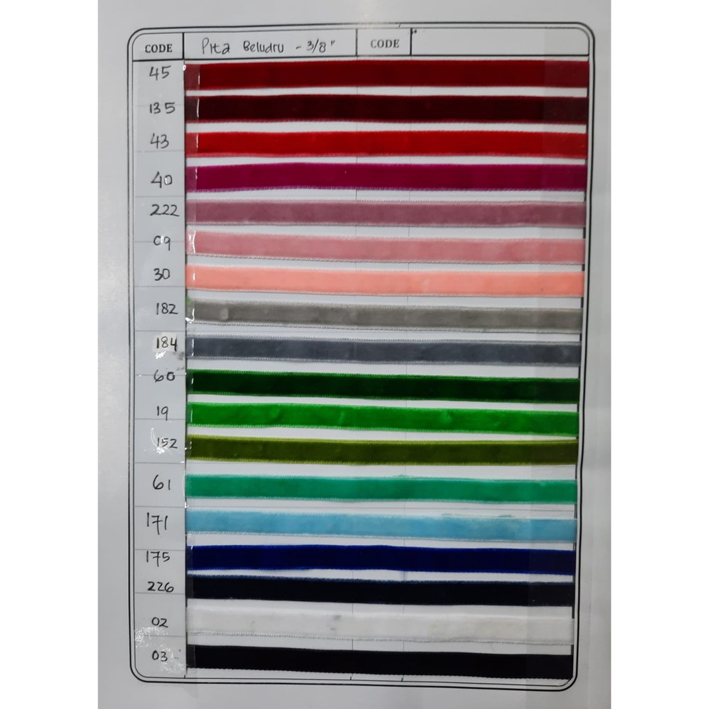 

Pita Beludru Velvet 1 cm 5 yds