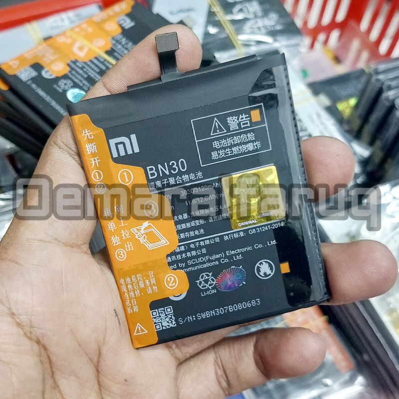 Baterai Batre Xiaomi Redmi 4a BN 30 - BN30 Batre Xiaomi Redmi 4a 4A Prime Original 100%