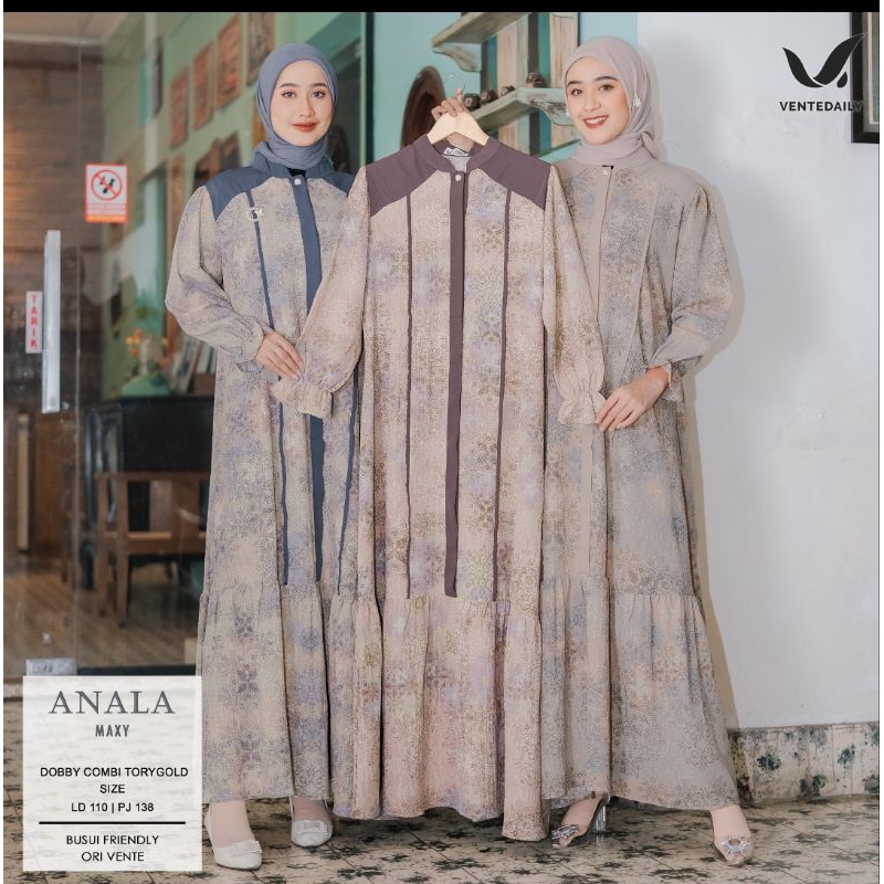 Dress Anala by Vente Daily | Gamis Pesta Wanita Anala
