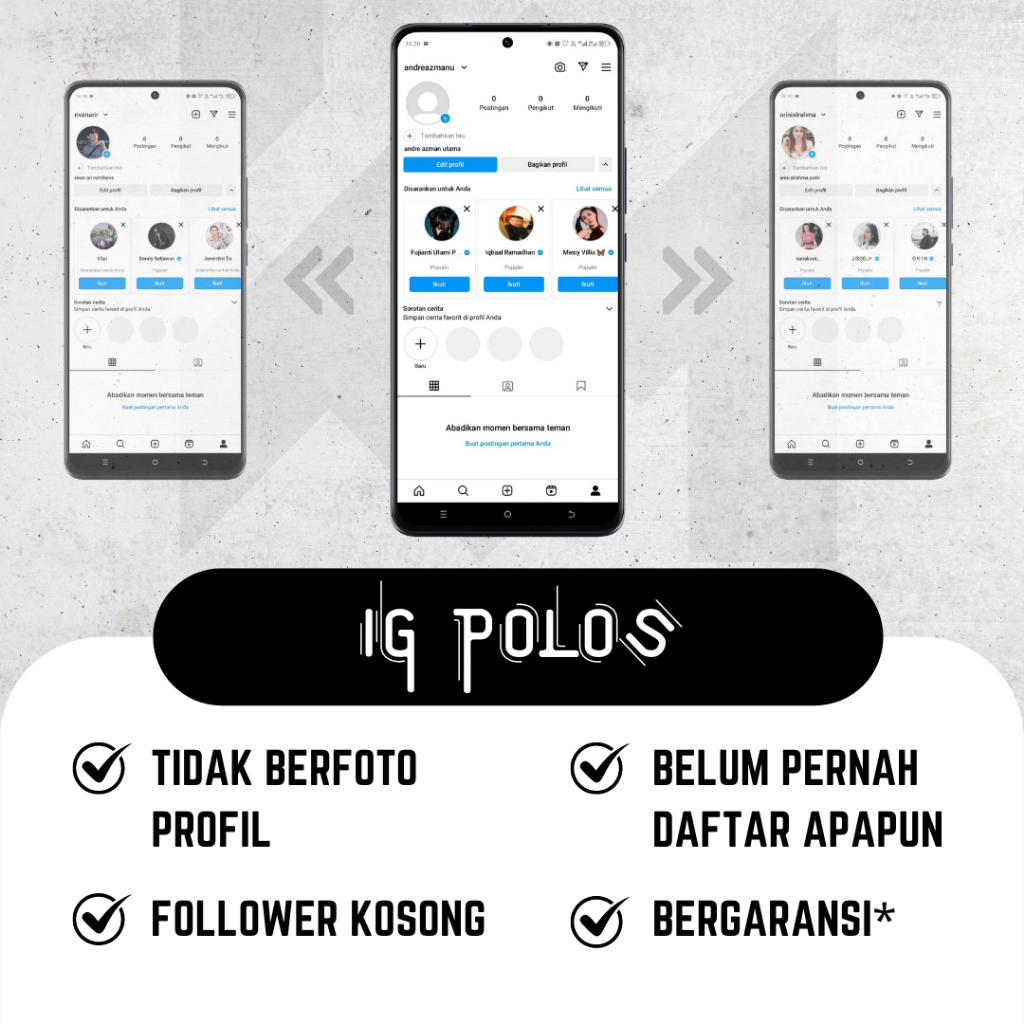 Akun ig fresh polosan | jual akun 1nstagr4m bergaransi | akun instagram fresh polosan