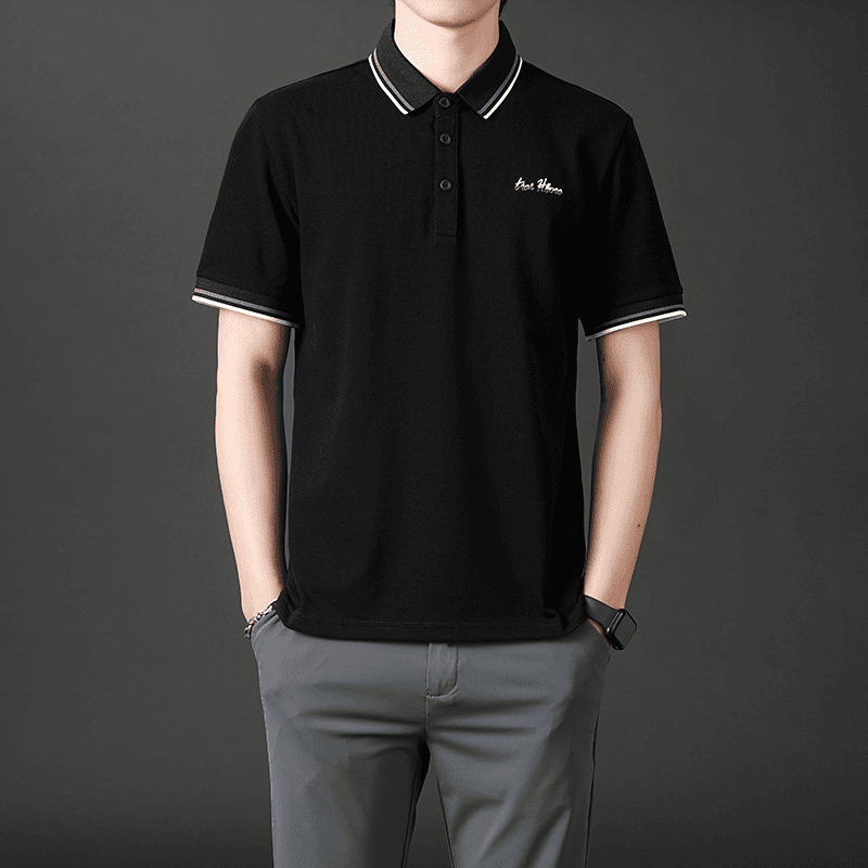 polo shirt pria slim fit bordir original kaos polo pria polo hitam kaos kerah pria kaos berkerah pri