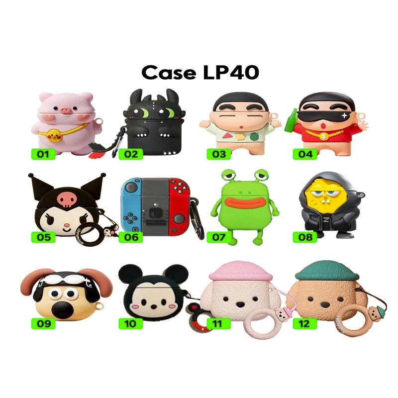 Case Lenovo LP40 / LP40 Pro / LP40 S Thinkplus Wireless Bluetooth Earphone Cartoon Cute