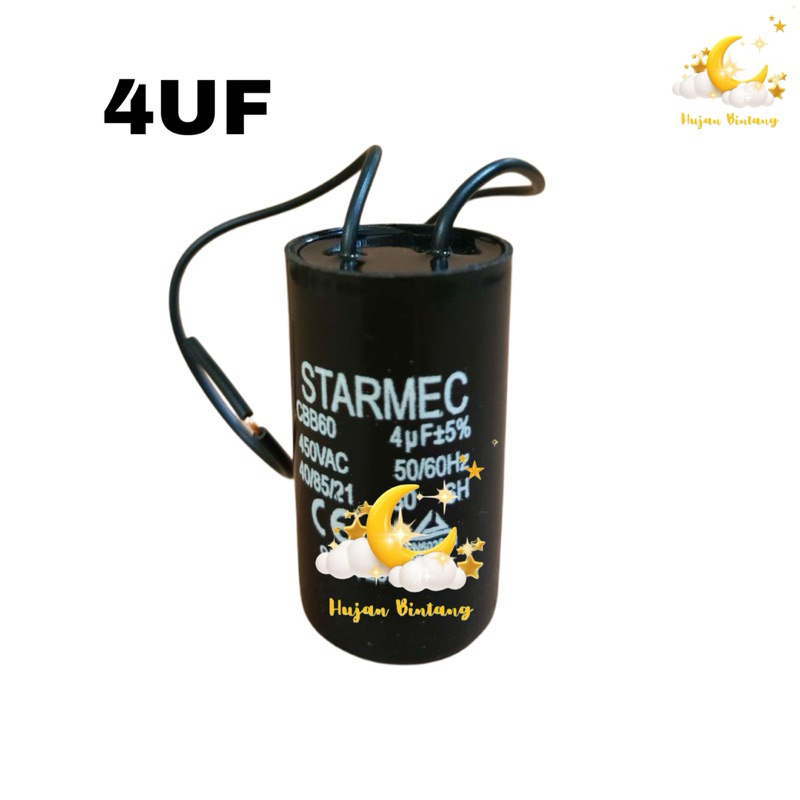 KAPASITOR MESIN CUCI 1 TABUNG CBB60 4UF LG / KAPASITOR MESIN CUCI MERK LG 1 TABUNG CBB60 4UF / KAPAS
