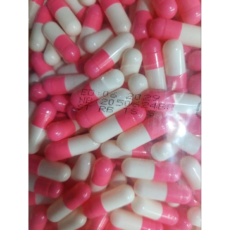 CANGKANG KAPSUL KOSONG UK 00 /1.000MG, 1.000PCS. PINK PUTIH