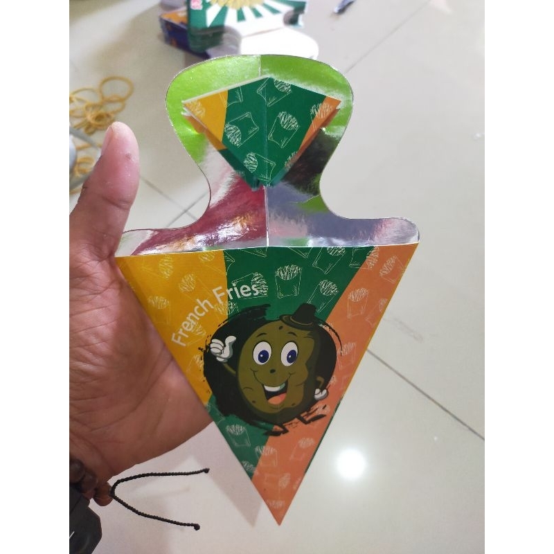 

Kentang Curly/kemasan Kentang/Kentang premium 1pack isi 50pcs Bahan Foil Perak