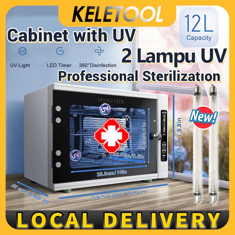 UV Sterilizer Box Disinfection Cabinet UV Ozon Kill Bakteri Covid Alat steril Salon Alat Kuku Kecant