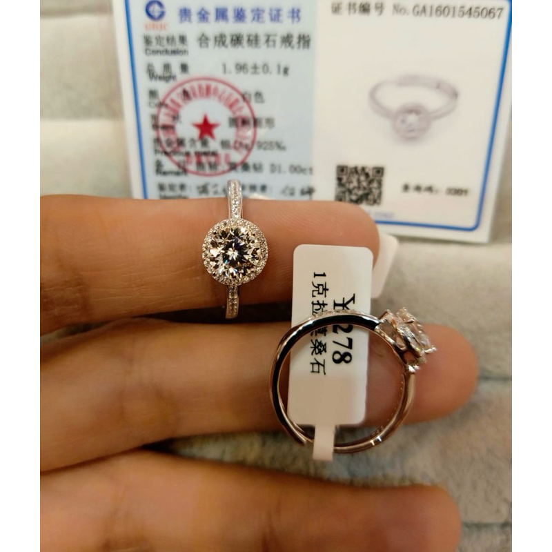 Cincin S925 Berlian Moissanite