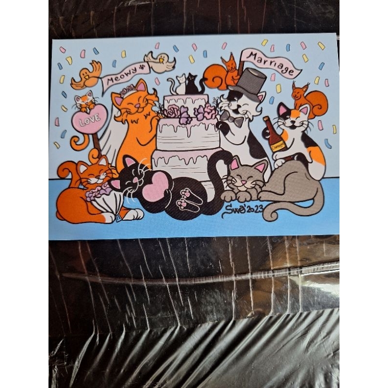 

kartu pos kucing titina pernikahan/titina cat marriage postcard