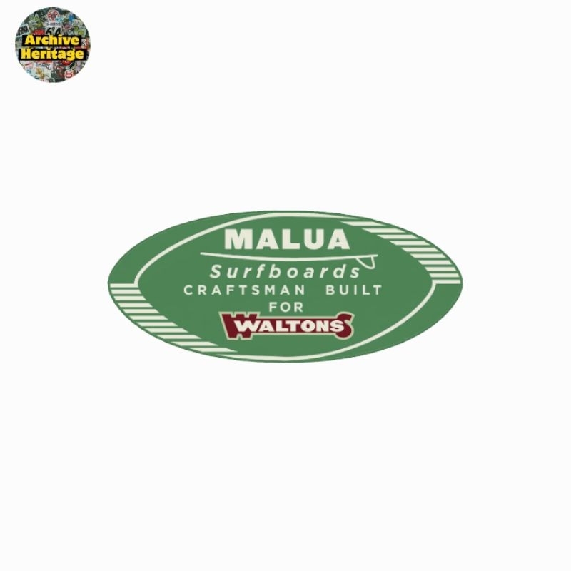 

sticker Malua Surfboards walton brand surfing stiker