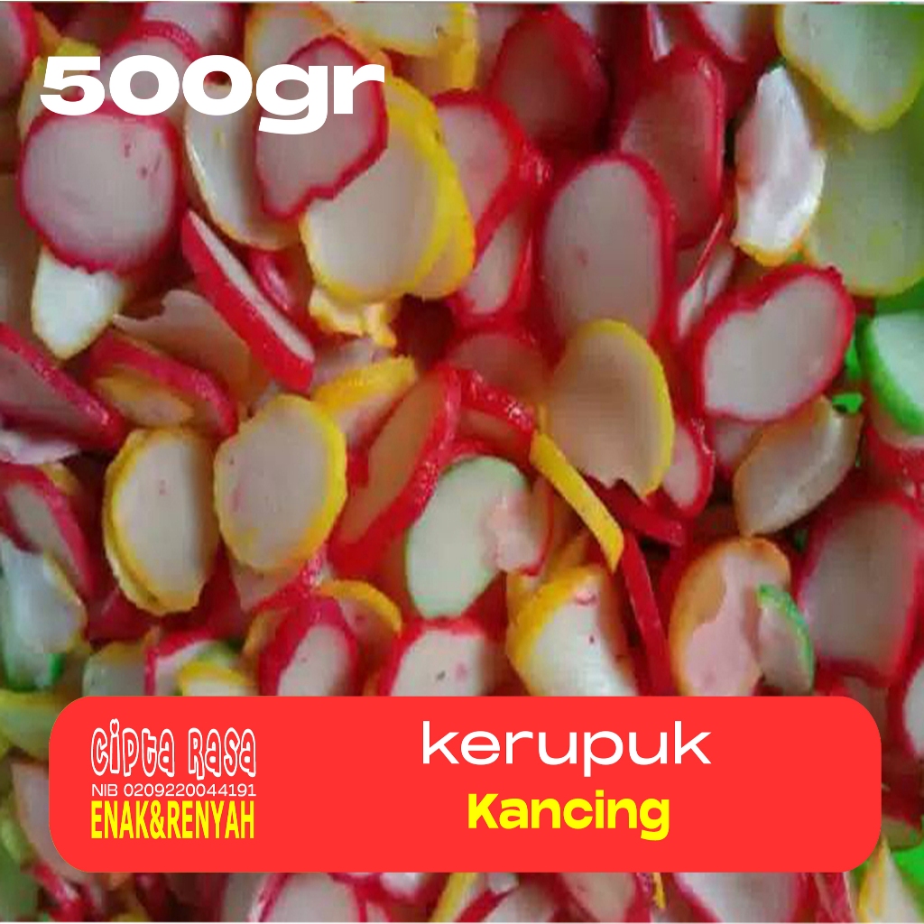 

KERUPUK SEBLAK MENTAH / KRUPUK KERING / ANEKA KERUPUK / ANEKA KERIPIK BAWANG 500GR KANCING BAWANG